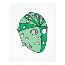 Green Goalie Mask Personalized Invitation