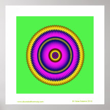 Green Goddess Mandala Poster