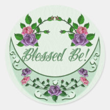 Green Goddess Upright Crescent Round Stickers