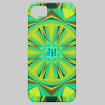 Green & Gold Kaleidoscope case with Monogram casemate cases
