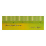 Green Gold Stripes and Beads Customizable Slimline Business Card Templates