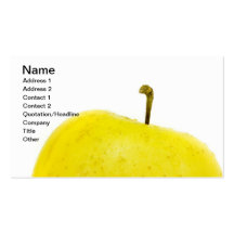 Green golden apple business card