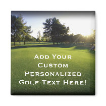 Green Golf Course at Dawn Fridge Magnet