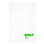 Green Golf with swoosh Stationery