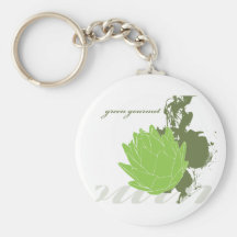 Green Gourmet Artichoke Keychains