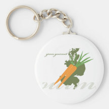 Green Gourmet Carrot Key Chains