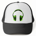Green Graphic Headphones hats