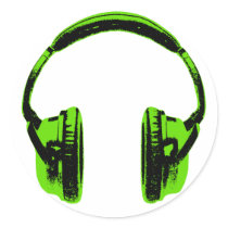 Green Graphic Headphones