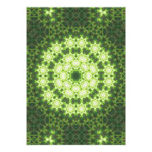 Green Grass Digital Mandala Custom Invitation