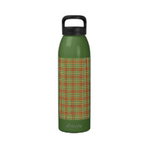 Green Grass Plaid Customizable Water Bottle