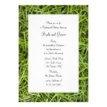 Green Grass Wedding Rehearsal Dinner Invitation