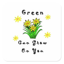 Green Grows On You Stickers