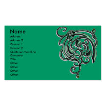 Green Grunge Biz Card Business Card Template