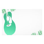 Green Guitar Stationery
