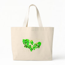 Green Heart Canvas Bags