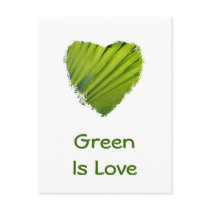 Green Heart, Green Is Love Post Cards