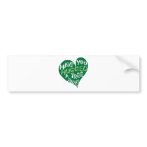 Green Heart (Hug a Tree) Bumper Sticker
