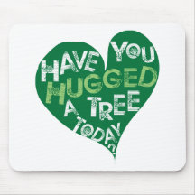 Green Heart (Hug a Tree) Mousepads