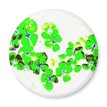 Green Heart Fridge Magnets