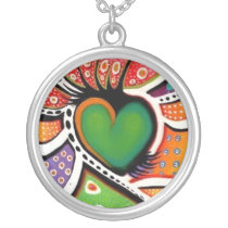 Green heart of love