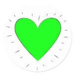Green Heart - Stickers
