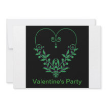 Green Heart Valentine Invite