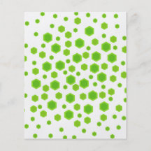 Green Hexagons Pattern. Personalized Flyer