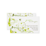 Green Hibiscus Swirls & Swallows Profile Card