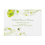 Green Hibiscus Swirls & Swallows Wedding Reception