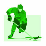 Green Hockey Logo Photo Cutout