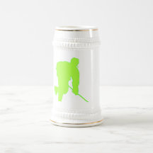 Green Hockey Player Coffee Mug