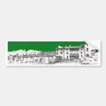green home drawing bumper sticker