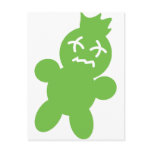 green horror doll icon post cards