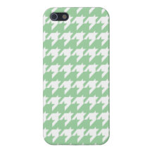 Green houndstooth iPhone 5 iPhone 5 Covers