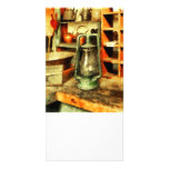 Green Hurricane Lamp in General Store Photo Greeting Card