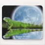 Green Iguana & Moon Wildlife Art Mousemat Mouse Pads