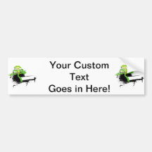 Green informal tree black splotch bumper stickers
