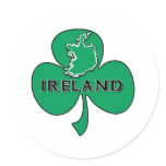 Green Ireland Shamrock Sticker
