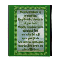 Green Irish Blessing iPad Case