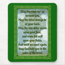 Green Irish Blessing Mousepad