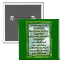 Green Irish Blessing Pin