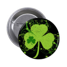Green Irish Shamrock Pins