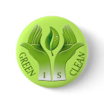 GREEN IS CLEAN PINS