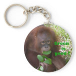 Green is Good Great Ape Fan keychains