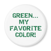 Green Is My Favourite Colour magnets