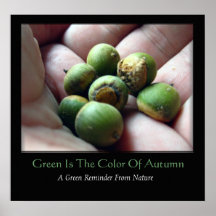 Green Is The Colour Of Autumn Print