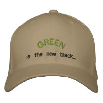 GREEN, is the new black... Embroidered Baseball Cap