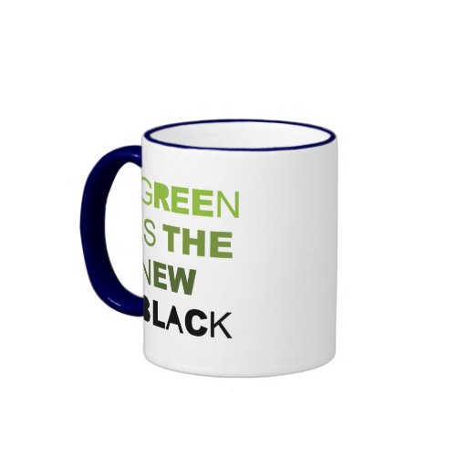GREEN IS THE NEW BLACK SOLID COFFEE MUG