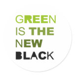 Green is the new black solid stickers