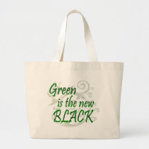 Green is the new BLACK Tote Bags